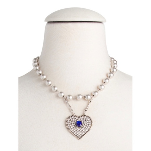 DANNIJO Mercer Crystal Heart Necklace NWT - Picture 5 of 16